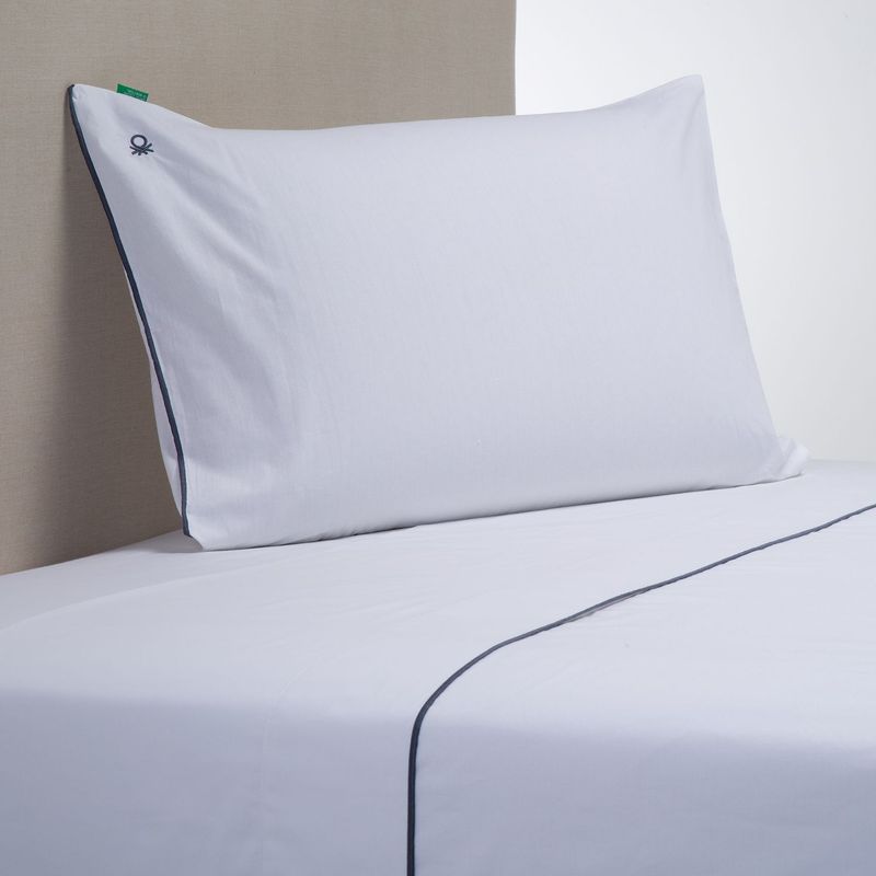 BENETTON - Juego de Sábanas Lisas 100% Algodón 200 Hilos Benetton