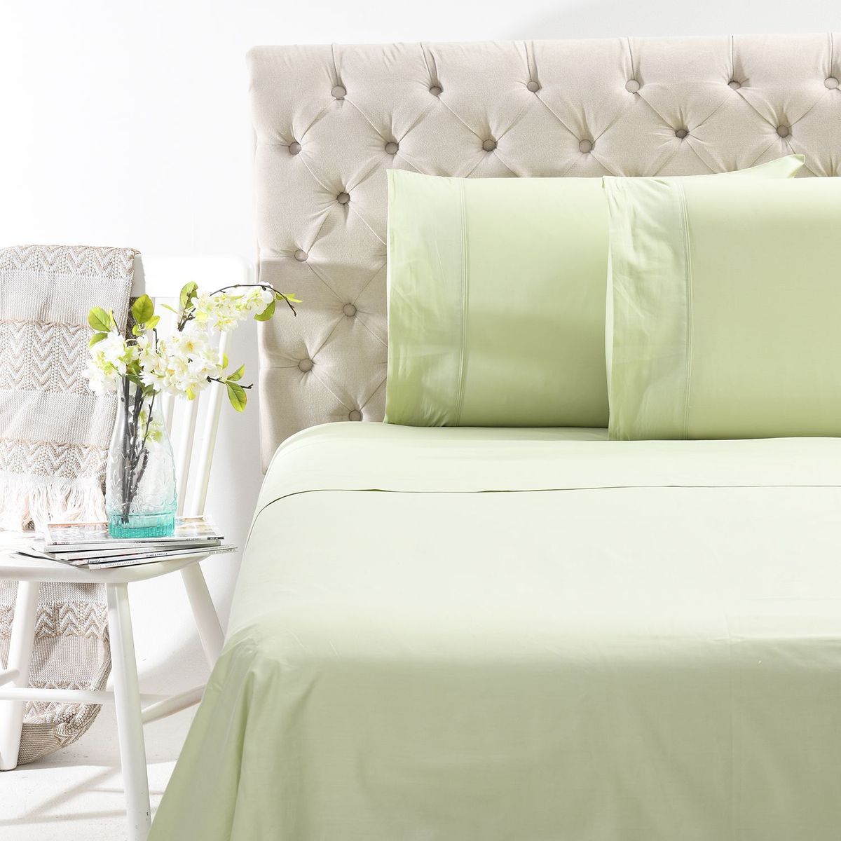 ROBERTA ALLEN - Juego de Sábanas Lisas 100% Algodón 200 Hilos