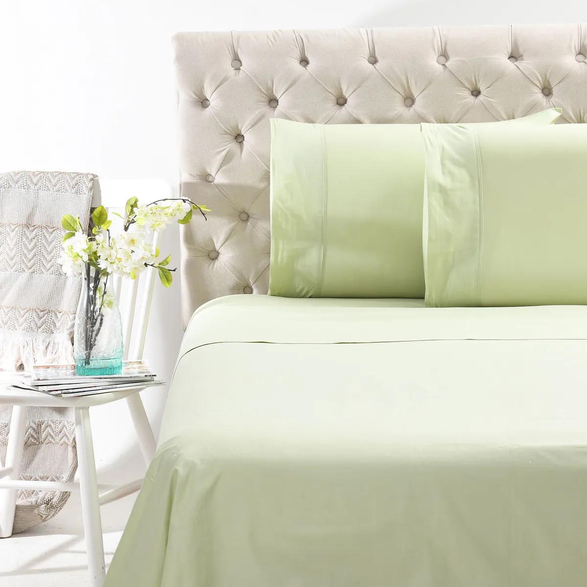 ROBERTA ALLEN - Juego de Sábanas Lisas 100% Algodón 200 Hilos