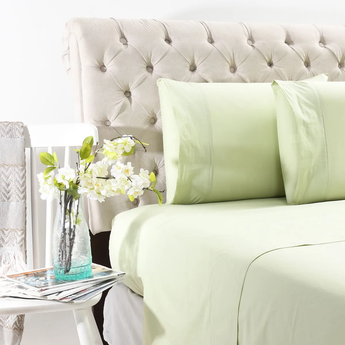 ROBERTA ALLEN - Juego de Sábanas Lisas 100% Algodón 200 Hilos