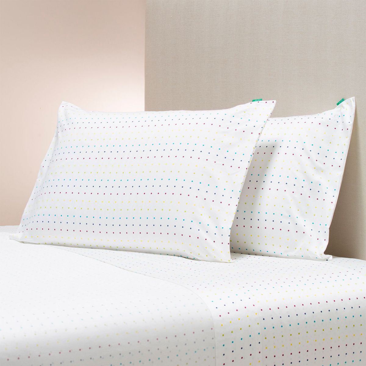 BENETTON - Juego de Sábanas Dots 100% Algodón 250 Hilos Benetton