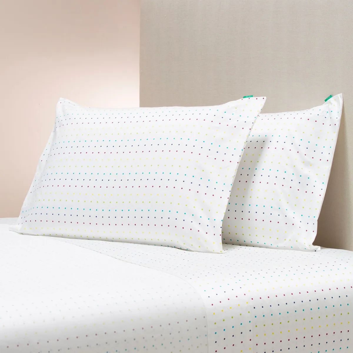 BENETTON - Juego de Sábanas Dots 100% Algodón 250 Hilos Benetton