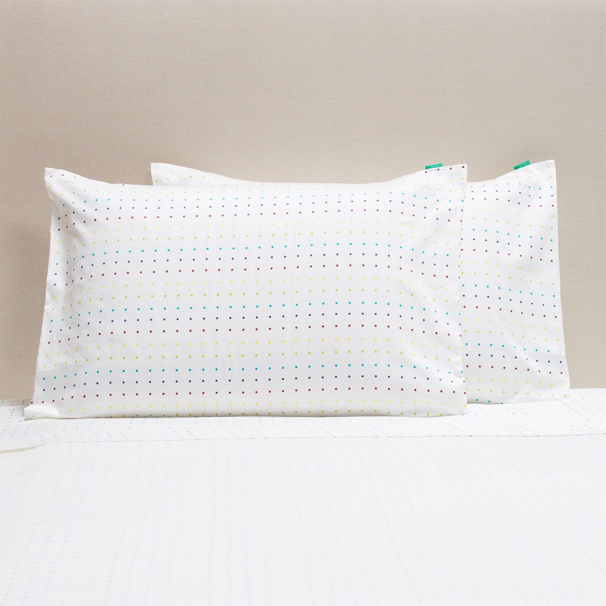 BENETTON - Juego de Sábanas Dots 100% Algodón 250 Hilos Benetton