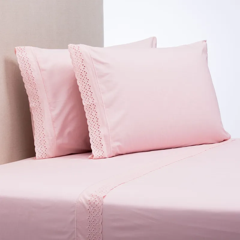 ROBERTA ALLEN - Juego de Sábanas Bordadas Broderie 180 Hilos