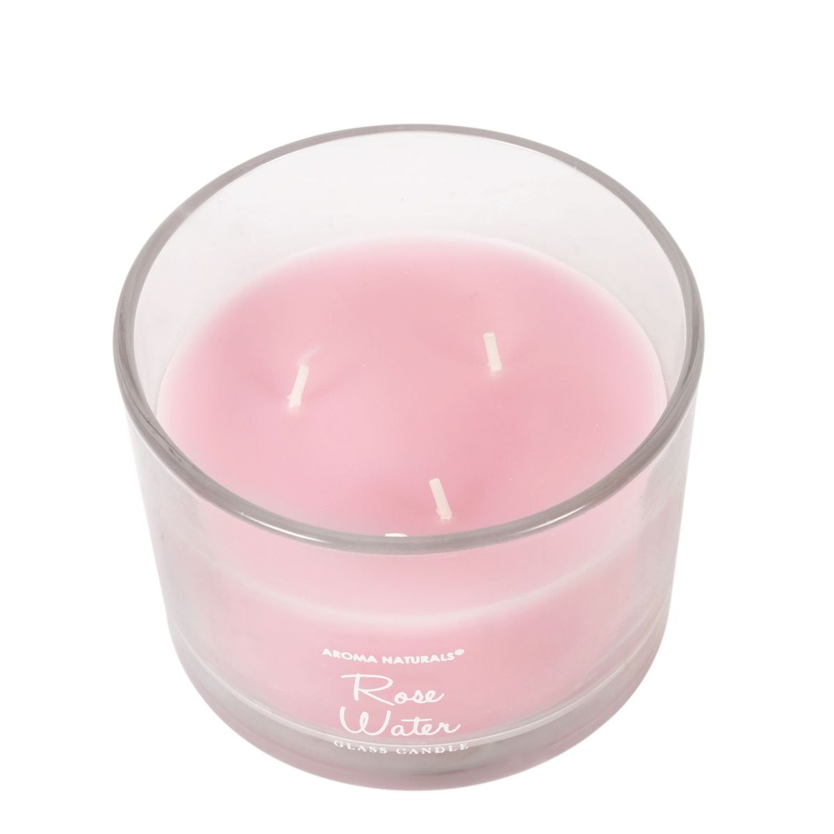 MICA - Vela Vaso Vidrio Rosa 11 x 8cm