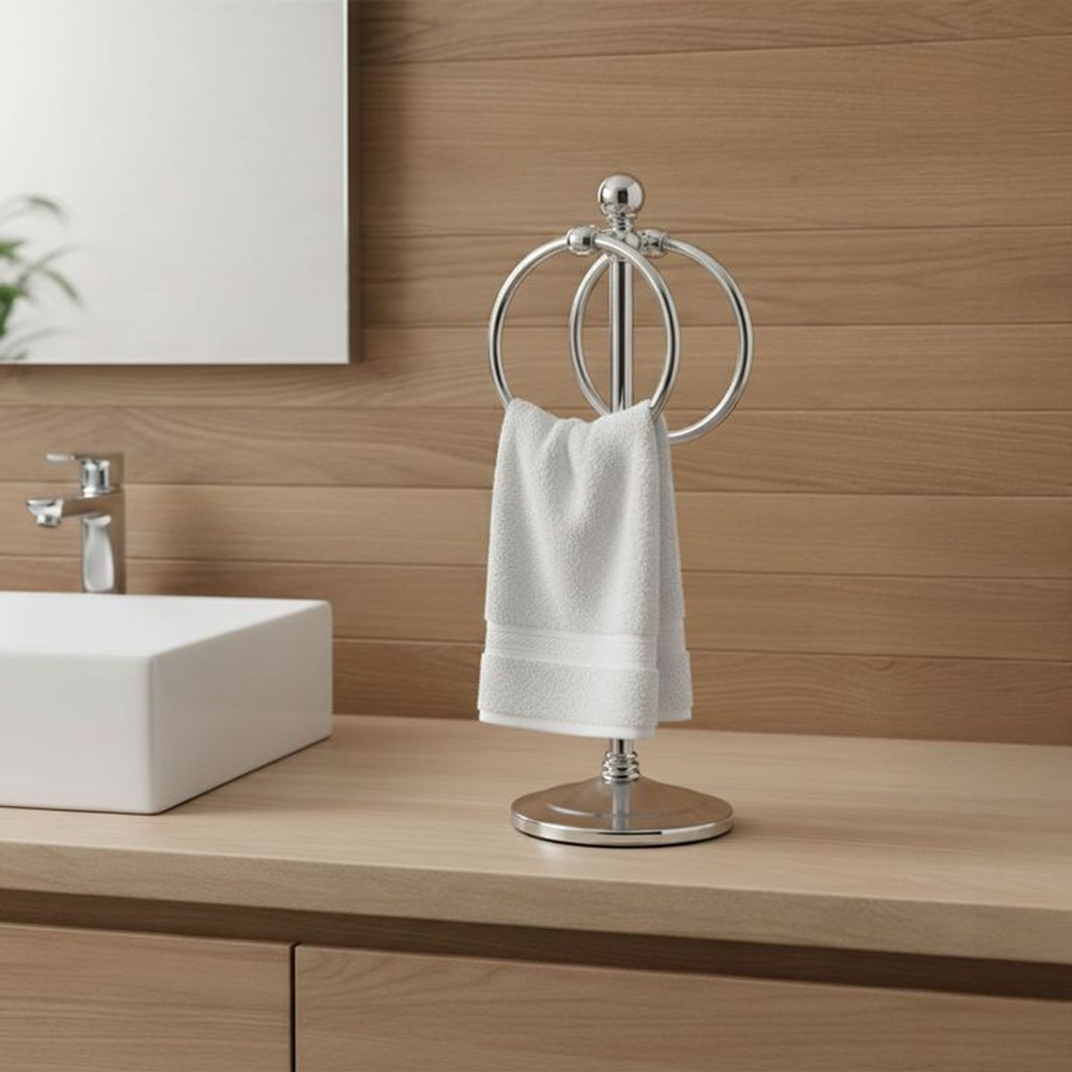 MICA - Toallero de Metal Mica Plateado