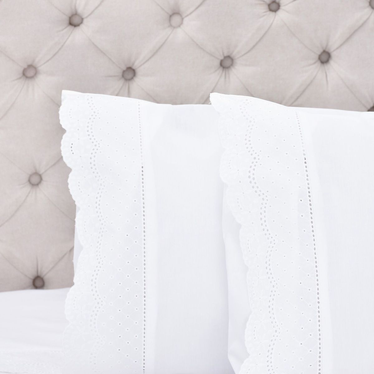 ROBERTA ALLEN - Juego de Sábanas Bordadas Broderie Premium 180 Hilos