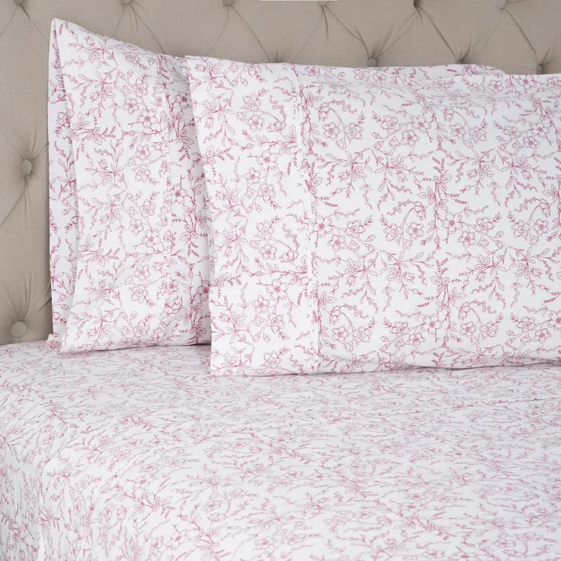 ROBERTA ALLEN - Juego de Sábanas Estampadas Floral 100% Algodón 200 Hilos