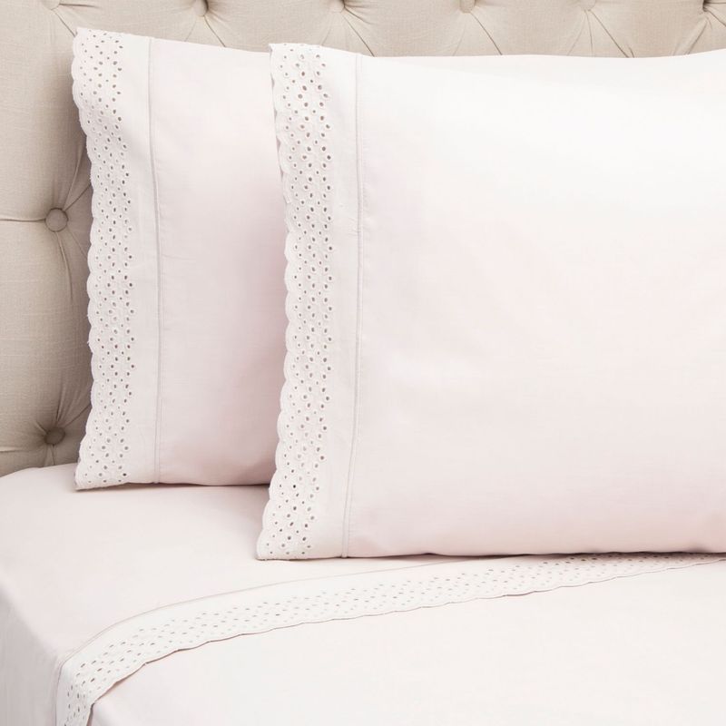 ROBERTA ALLEN - Juego de Sábanas Bordadas Broderie 180 Hilos