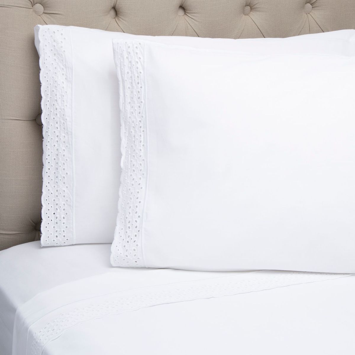 ROBERTA ALLEN - Juego de Sábanas Bordadas Broderie 180 Hilos