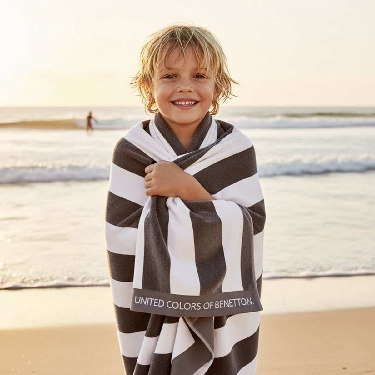 BENETTON - Toalla de Playa Stripes 100% Algodón 100x180cm