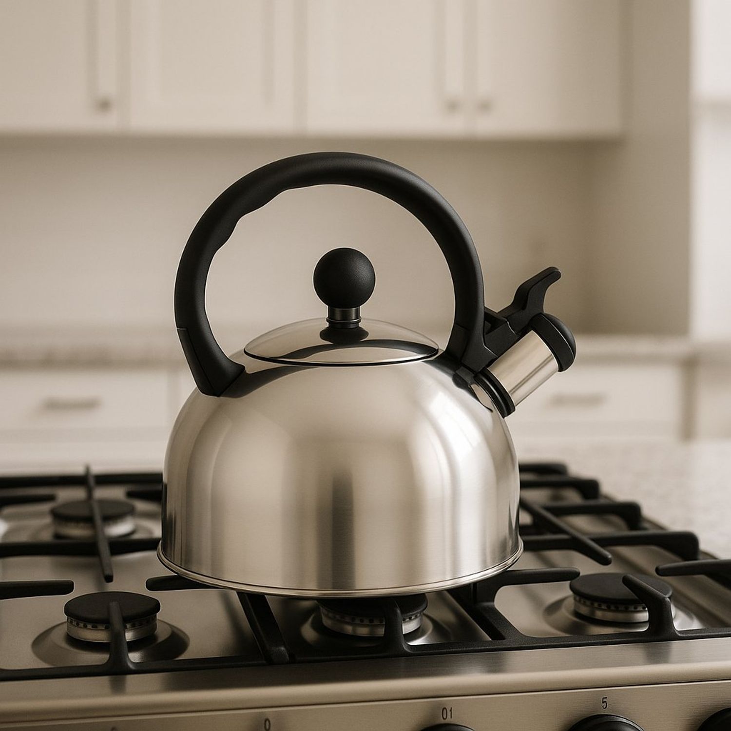 Agua Con Gas Tetera Silbante Para Estufa, Acero Inoxidable De