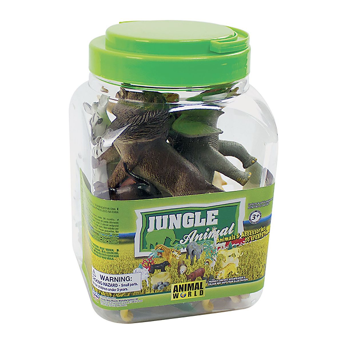 ANIMAL WORLD - Balde 40 Piezas de Animales en la Selva