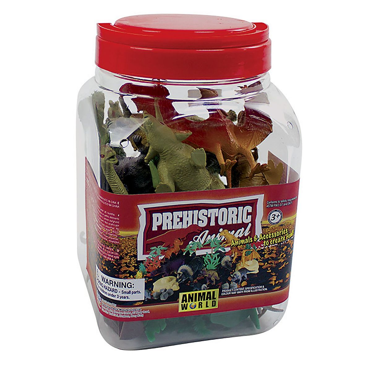 ANIMAL WORLD - Balde 40 Piezas Dinosaurios