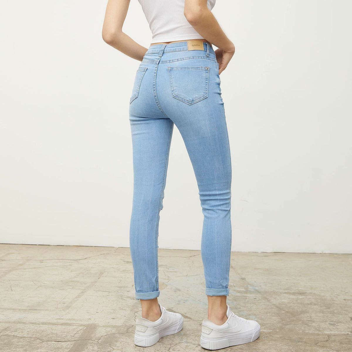 SYBILLA - Jean Skinny Tiro Alto Mujer Sybilla