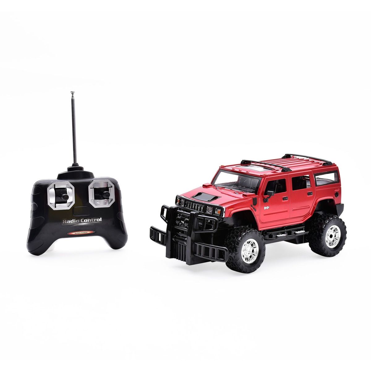 GUOKAI - Juguete Carro Control Remoto Hummer 1:24 Con Pilas Roja