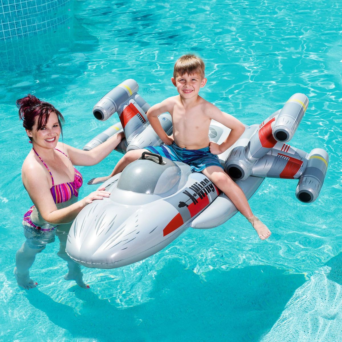 BESTWAY - Flotador inflable de Star Wars Nave X-Fighter Rider