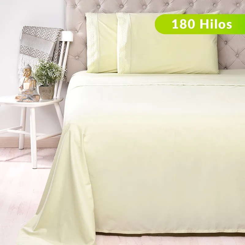 ROBERTA ALLEN - Juego de Sábanas Bordadas Broderie 180 Hilos