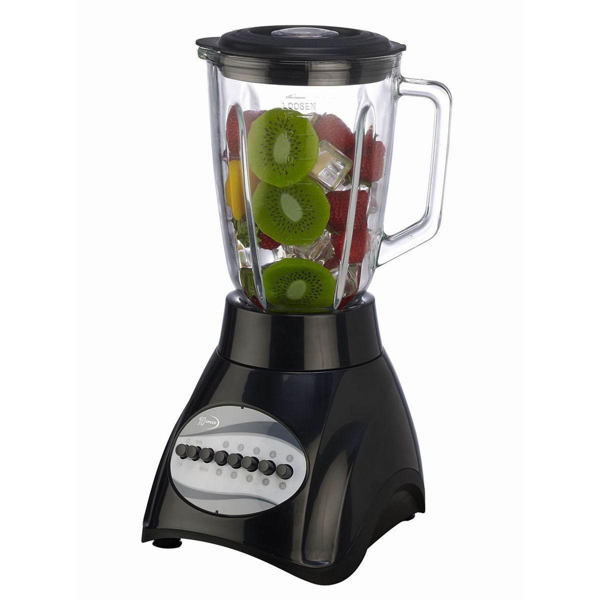 RECCO - Licuadora Recco 10 Velocidades Jarro de Vidrio 1.5 Litros