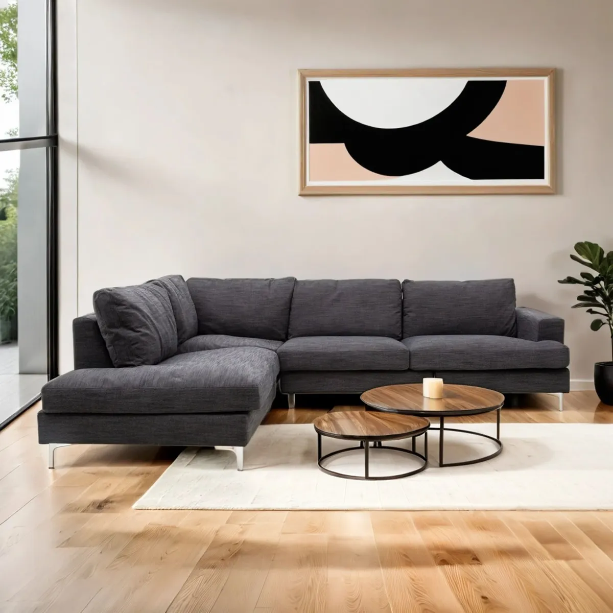 BASEMENT HOME - Seccional Feather 4 Cuerpos Izquierdo