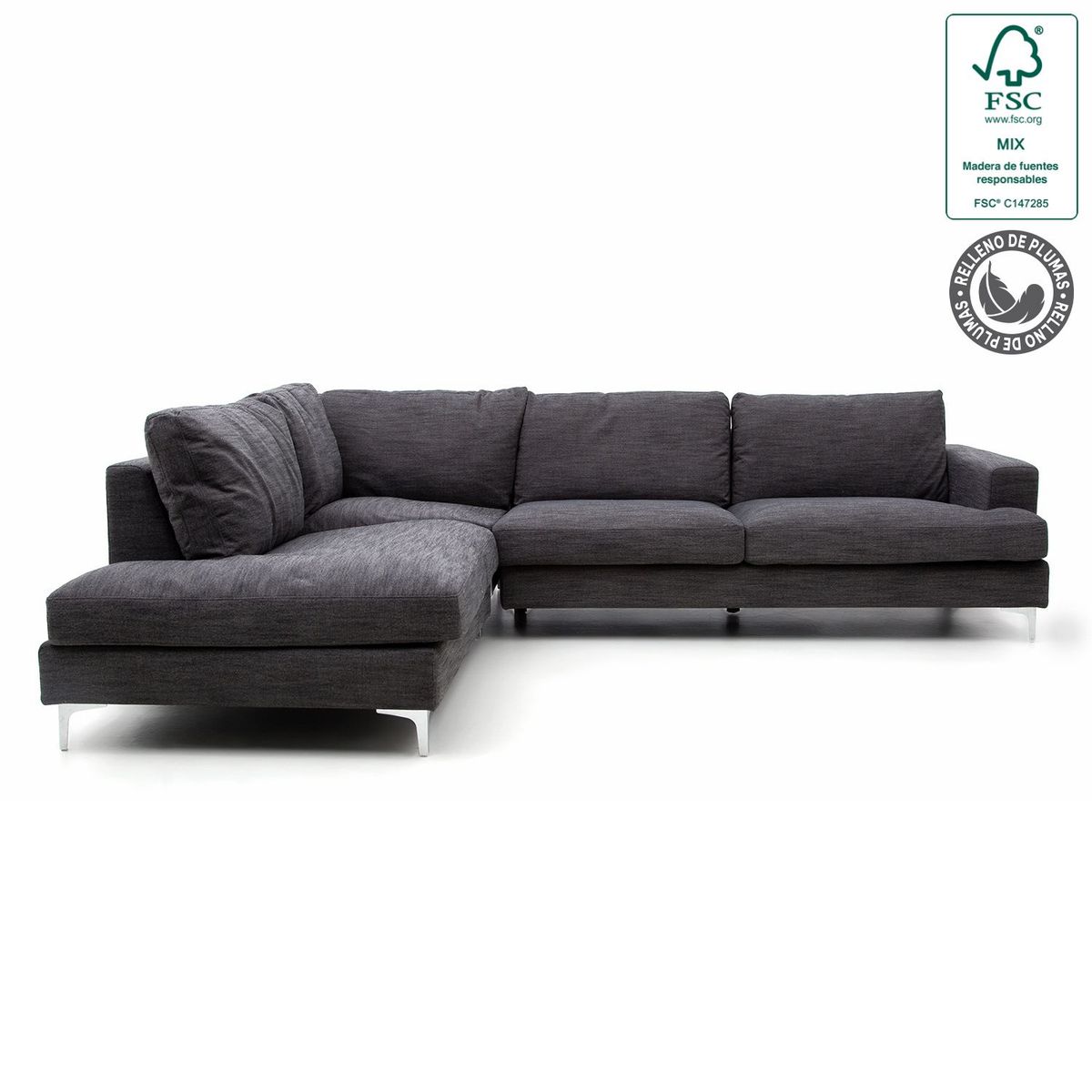 BASEMENT HOME - Seccional Feather 4 Cuerpos Izquierdo