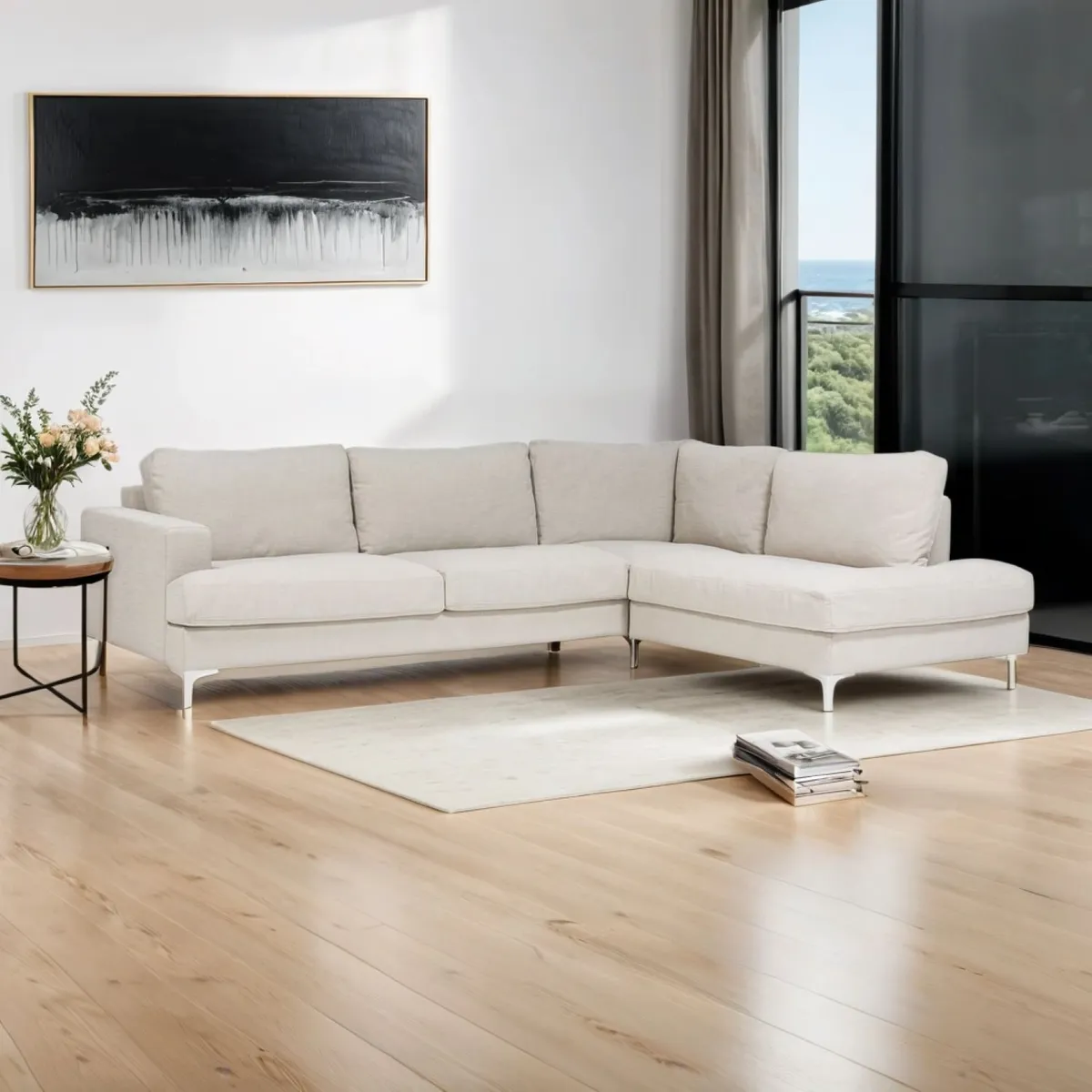 BASEMENT HOME - Seccional Feather 4 Cuerpos Derecho