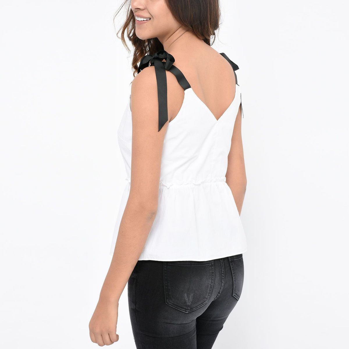 SYBILLA - Blusa Tiras Lazo