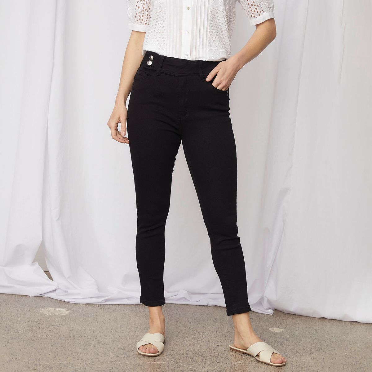 NEWPORT - Jeans Skinny Tiro Alto Denim Mujer Newport
