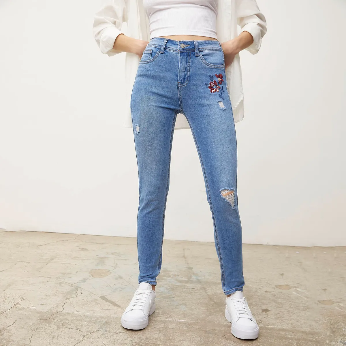 SYBILLA - Jean Slouchy Tiro Alto Mujer Sybilla