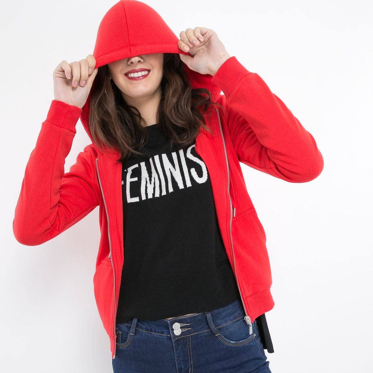 SYBILLA - Polera con capucha Mujer Sybilla