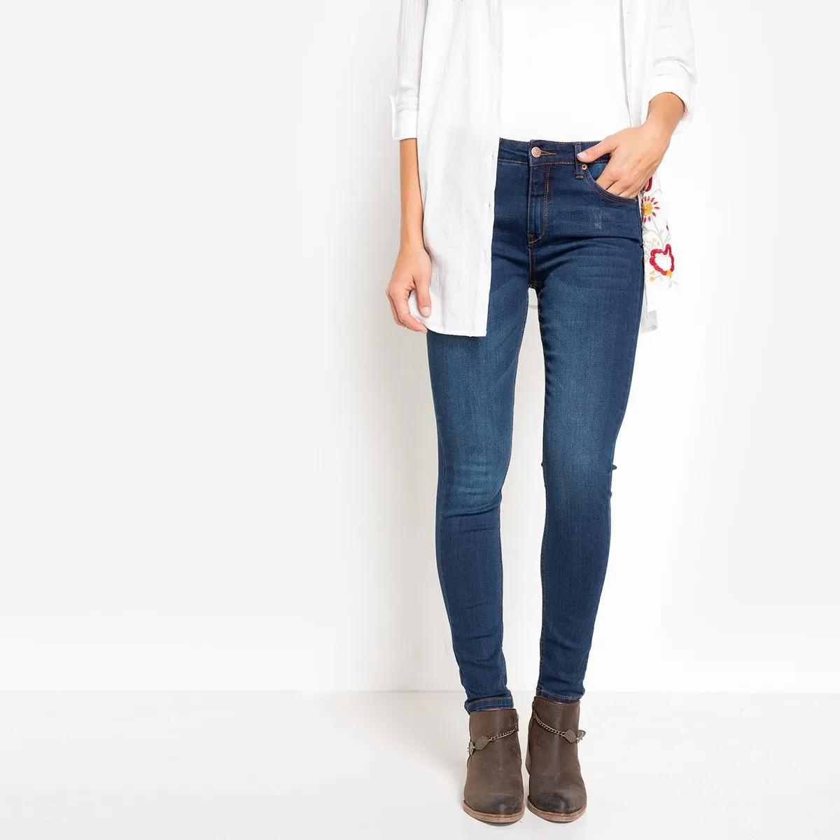 UNIVERSITY CLUB - Jean Skinny Tiro Medio Mujer University Club
