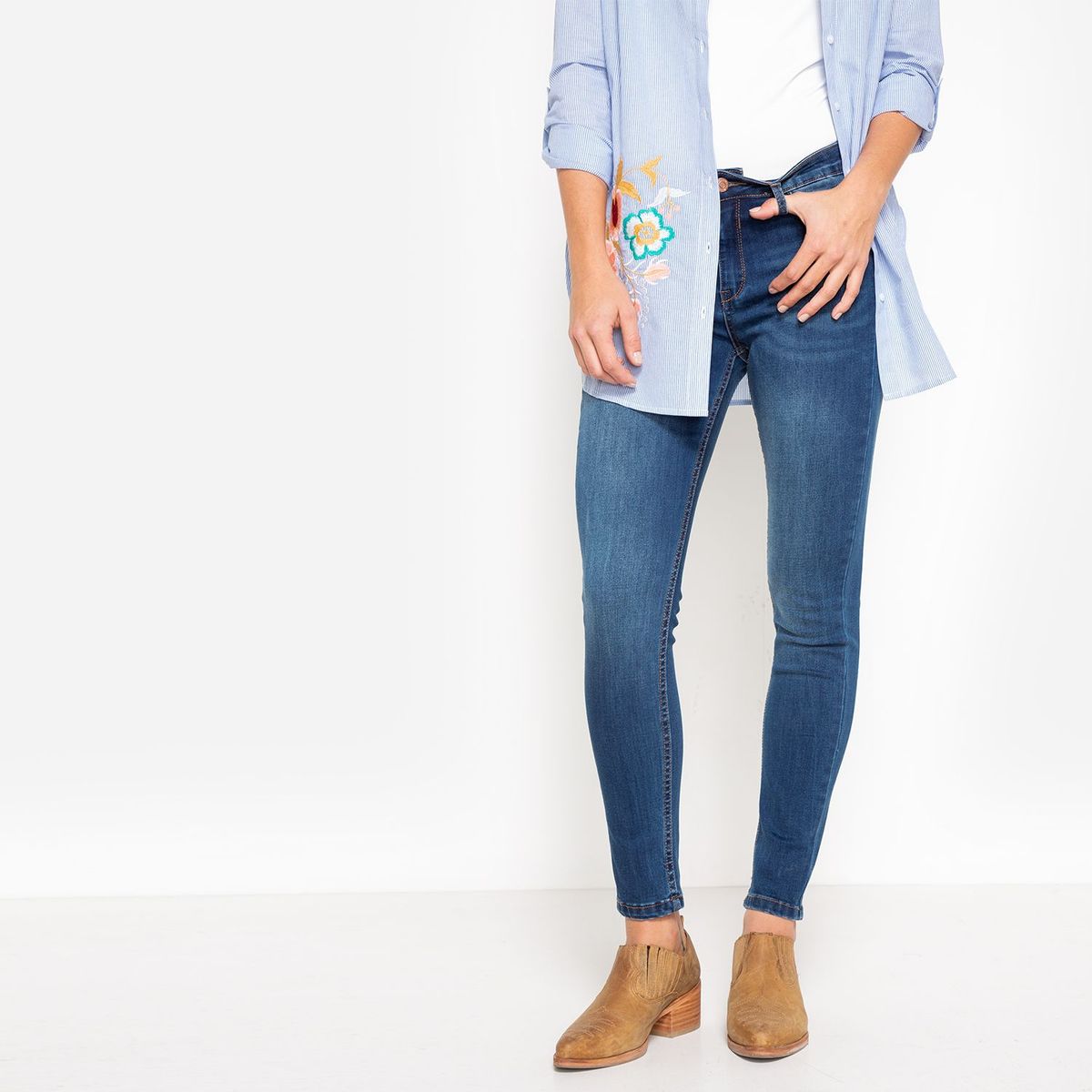 UNIVERSITY CLUB - Jean Skinny Tiro Medio Mujer University Club