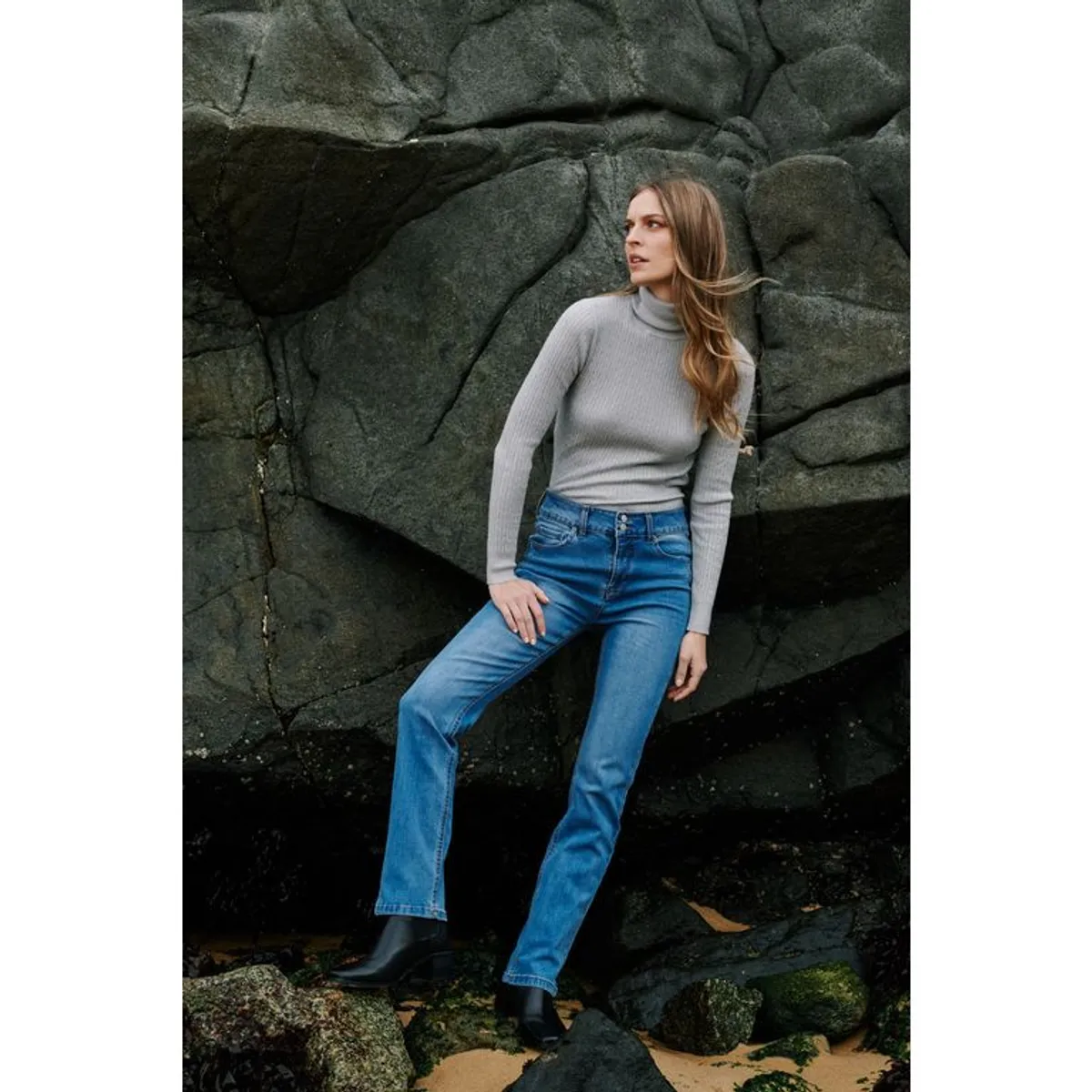 UNIVERSITY CLUB - Jean Straight Tiro Alto Mujer University Club