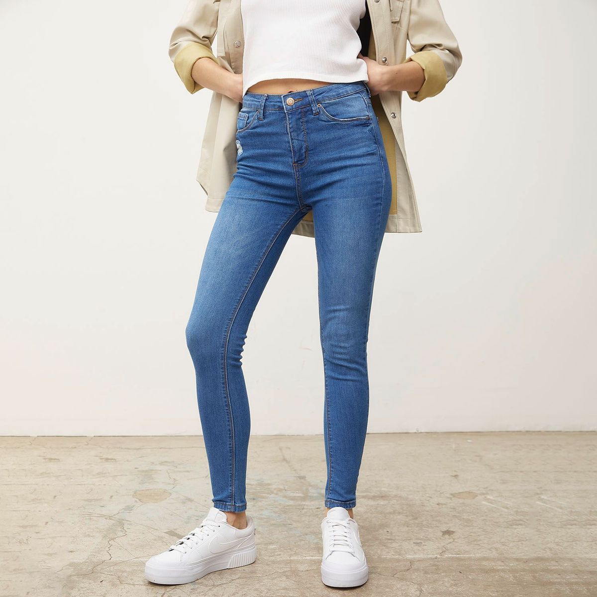 SYBILLA - Jean Skinny Tiro Alto Mujer Sybilla