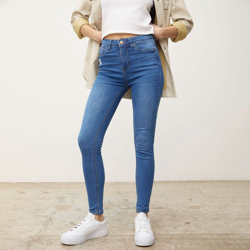 SYBILLA - Jean Skinny Tiro Alto Mujer Sybilla