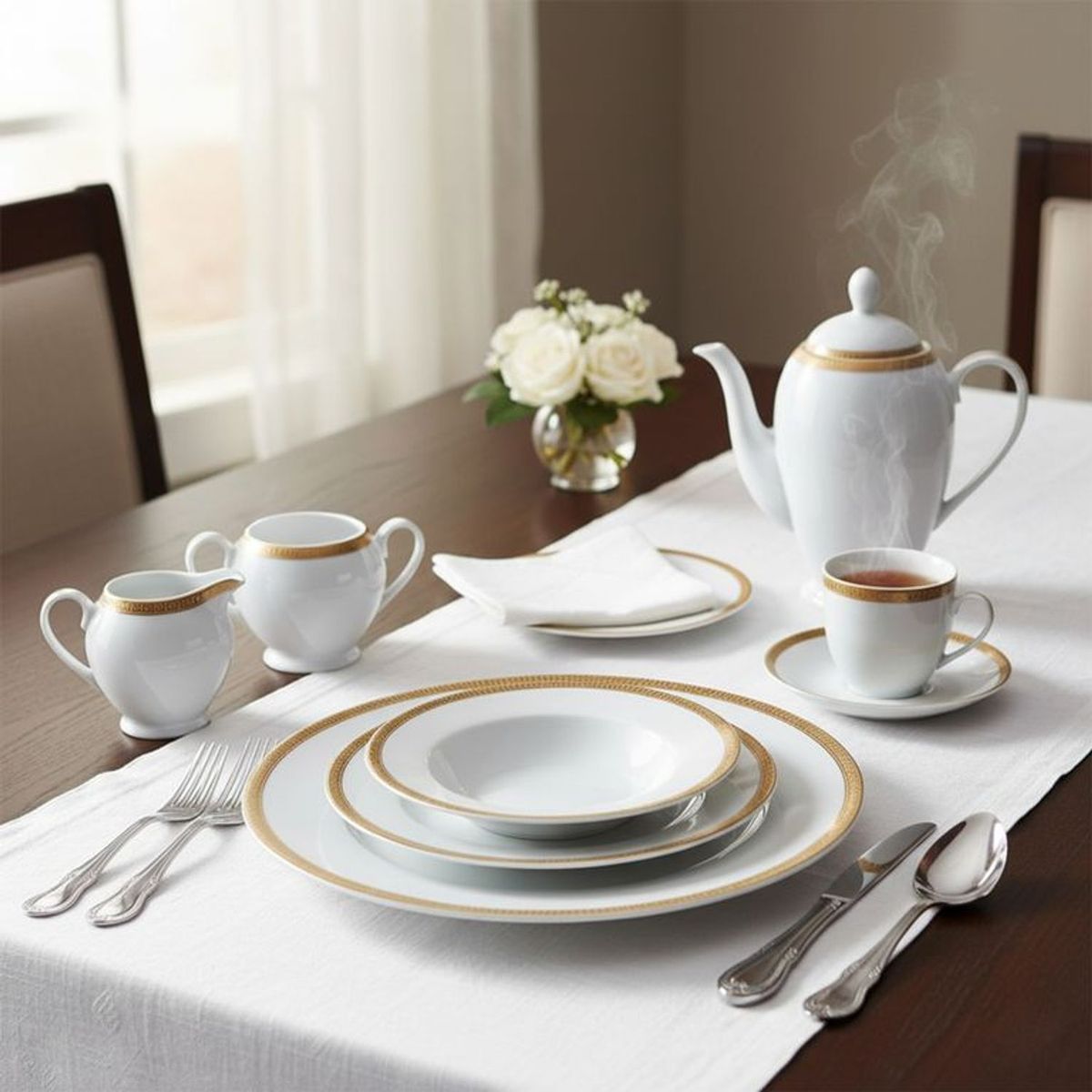 ROBERTA ALLEN - Juego de Vajilla Porcelana 25 Piezas Diana