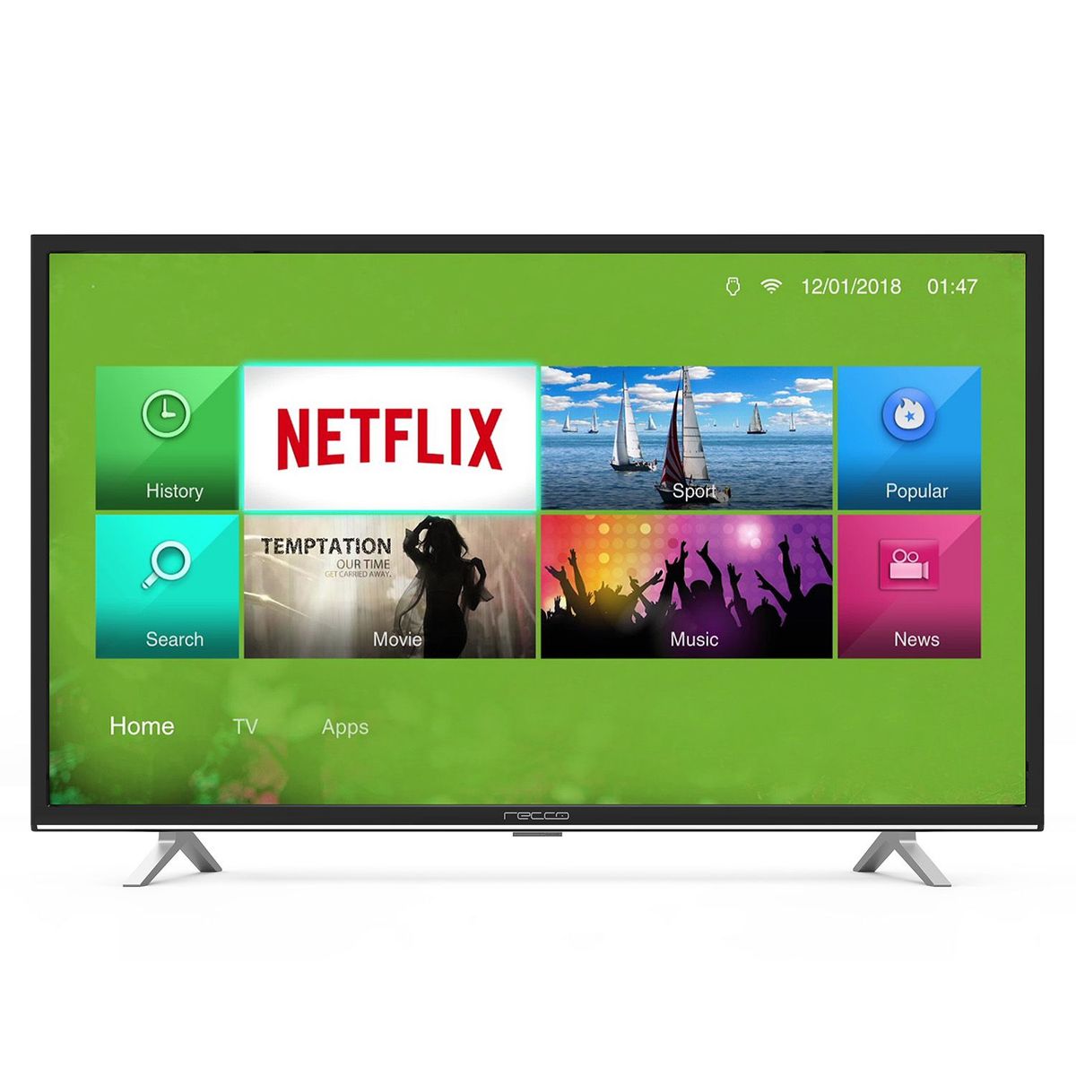 RECCO - Televisor 32" HD Smart TV RLED-L32D1200SM