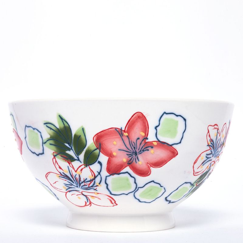 ROBERTA ALLEN - Bowl Cerámica 15 cm Flori Blanco