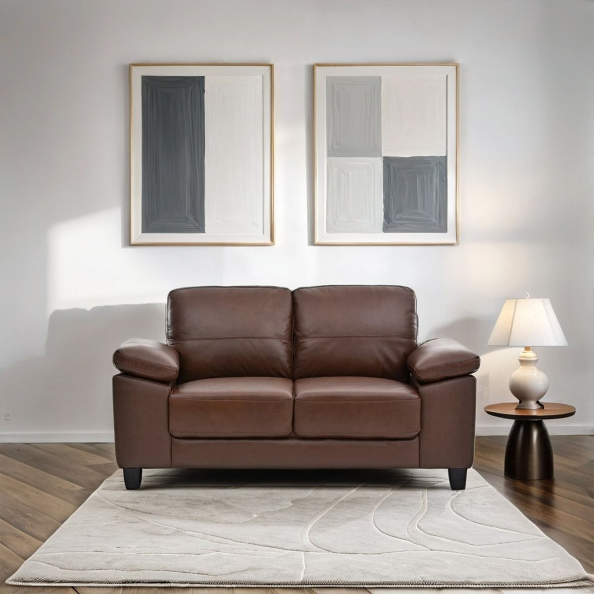 BASEMENT HOME - Sofá New Miller 2 Cuerpos Cuero Combinado