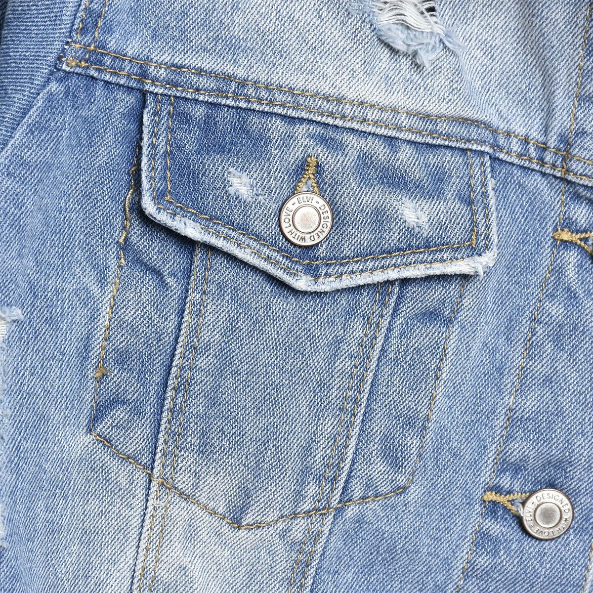 ELEVEN - Casaca Denim Lentejuelas
