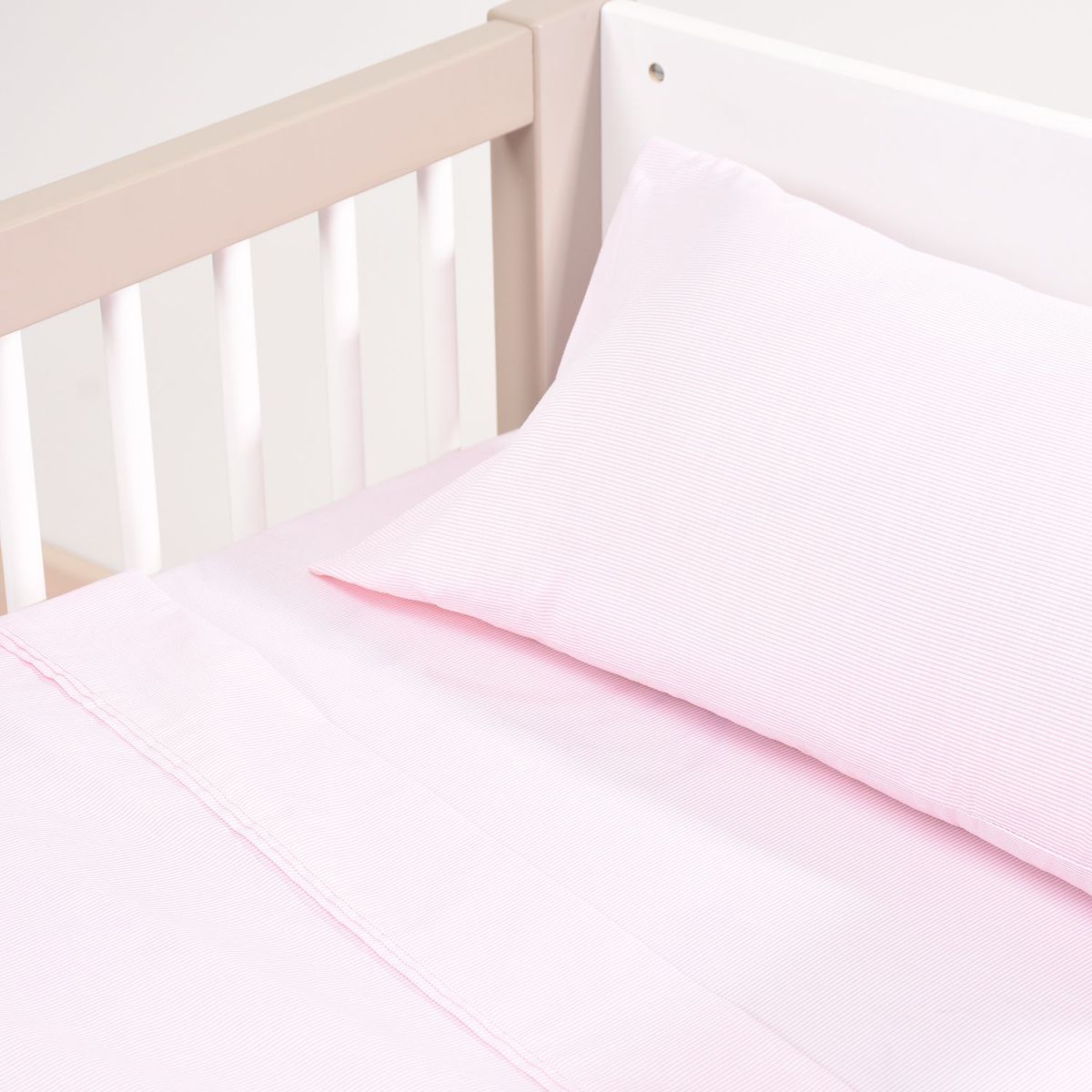 MICA KIDS - Juego de Sábanas Bebé Rosado Skirt