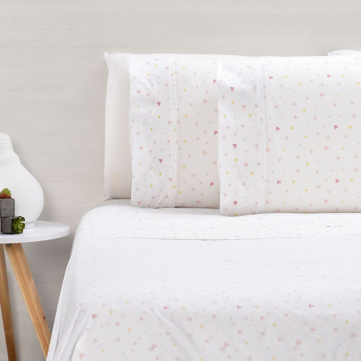 MICA KIDS - Juego de Sábanas Corazón 