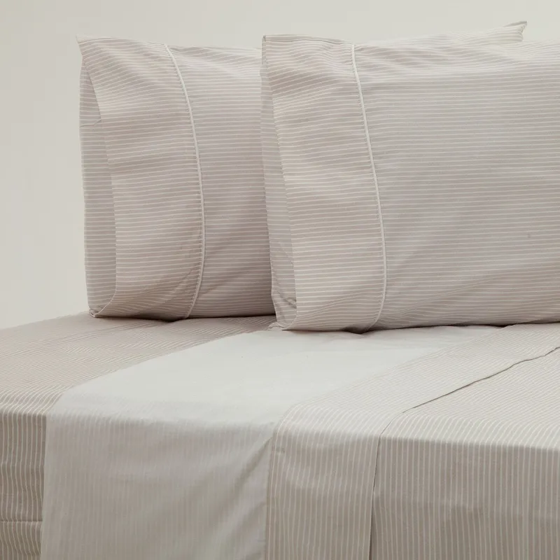 BASEMENT HOME - Juego de Sábanas Augusto 100% Algodón 250 Hilos