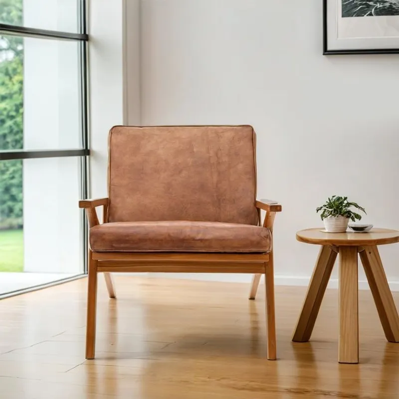 BASEMENT HOME - Butaca Harry 1 Cuerpo Cuero