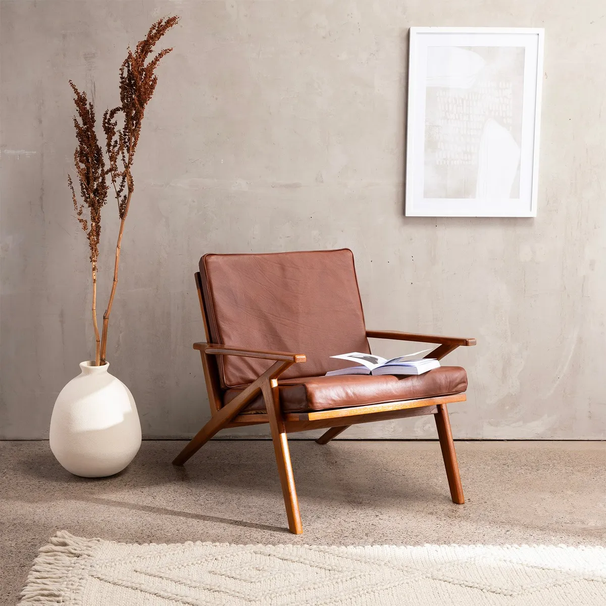 BASEMENT HOME - Butaca Harry 1 Cuerpo Cuero