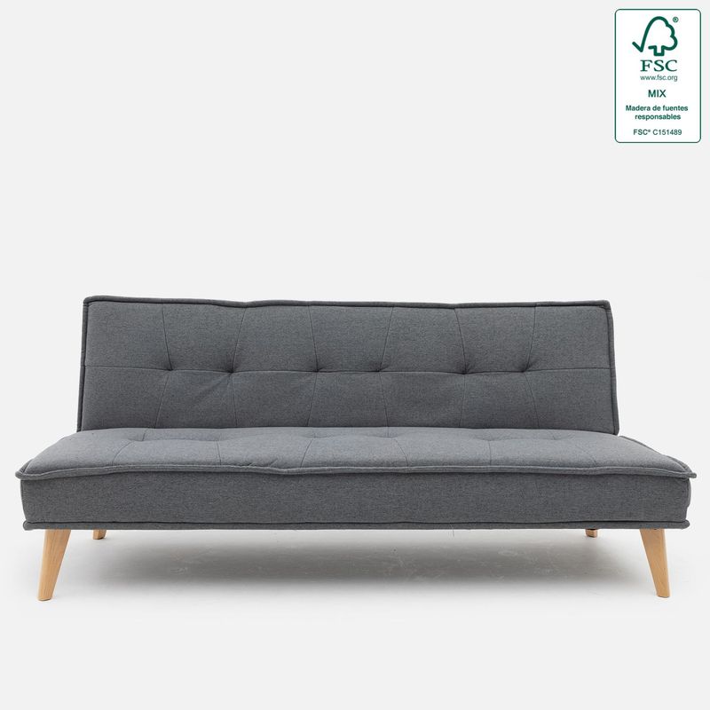 MICA - Sofá Cama Futón Dax 3 Cuerpos 1.5 Plz