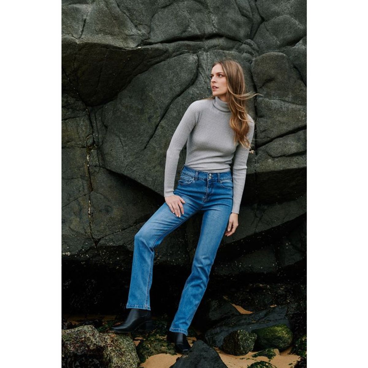 UNIVERSITY CLUB - Jean Straight Tiro Alto Mujer University Club