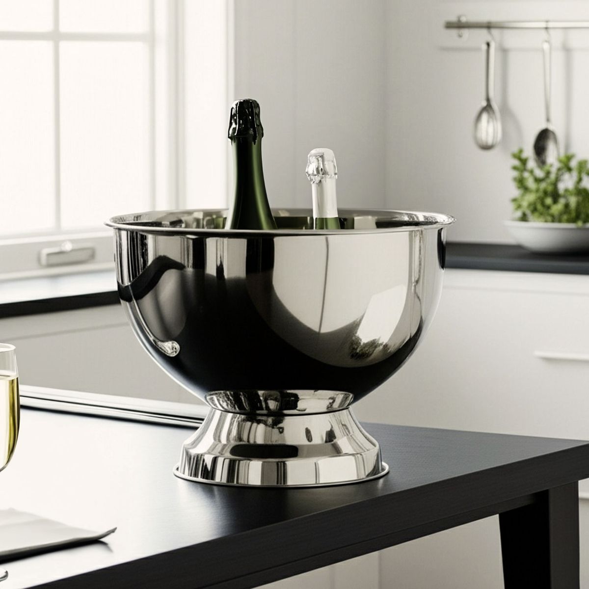 BASEMENT HOME - Champañera Grande Acero Inoxidable