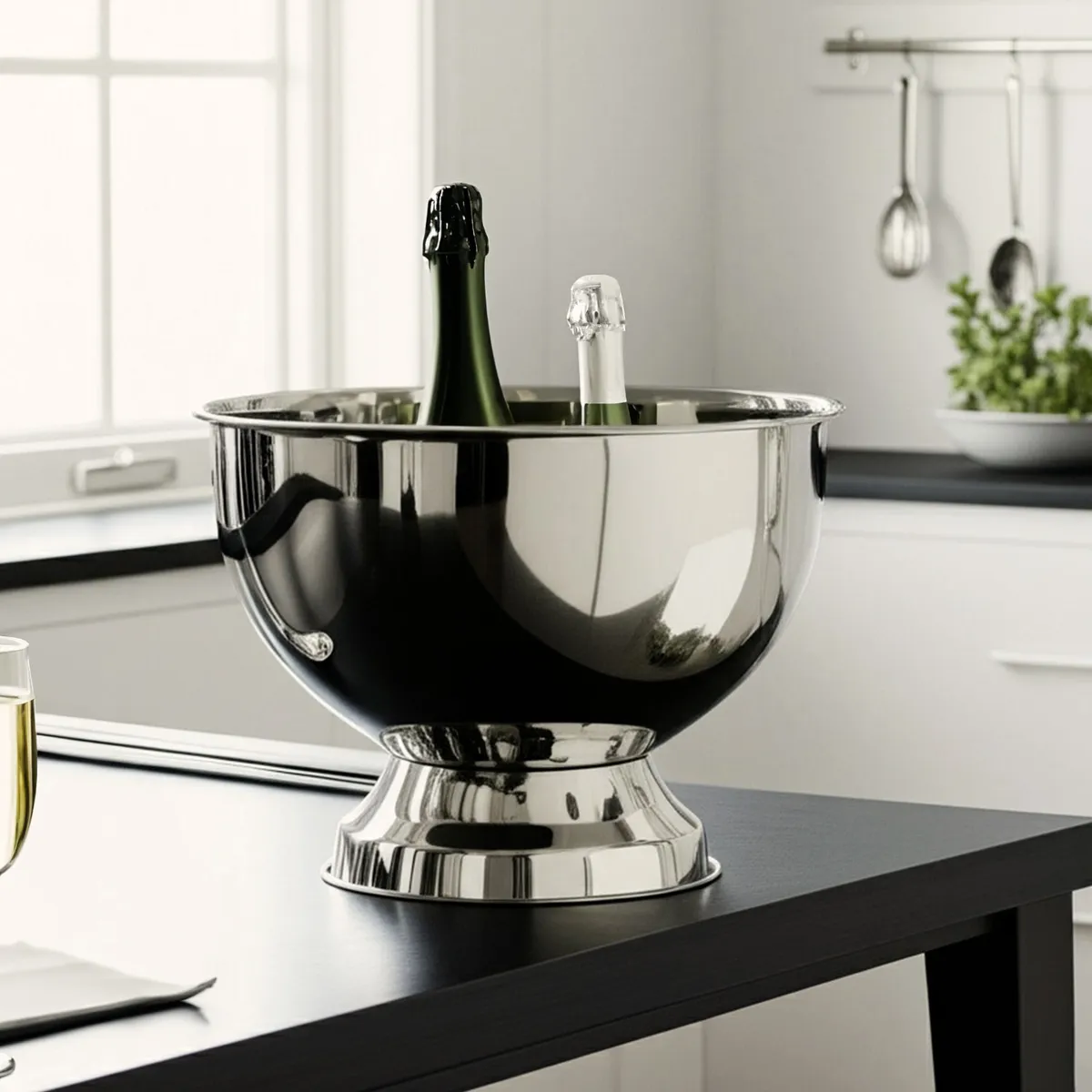 BASEMENT HOME - Champañera Grande Acero Inoxidable