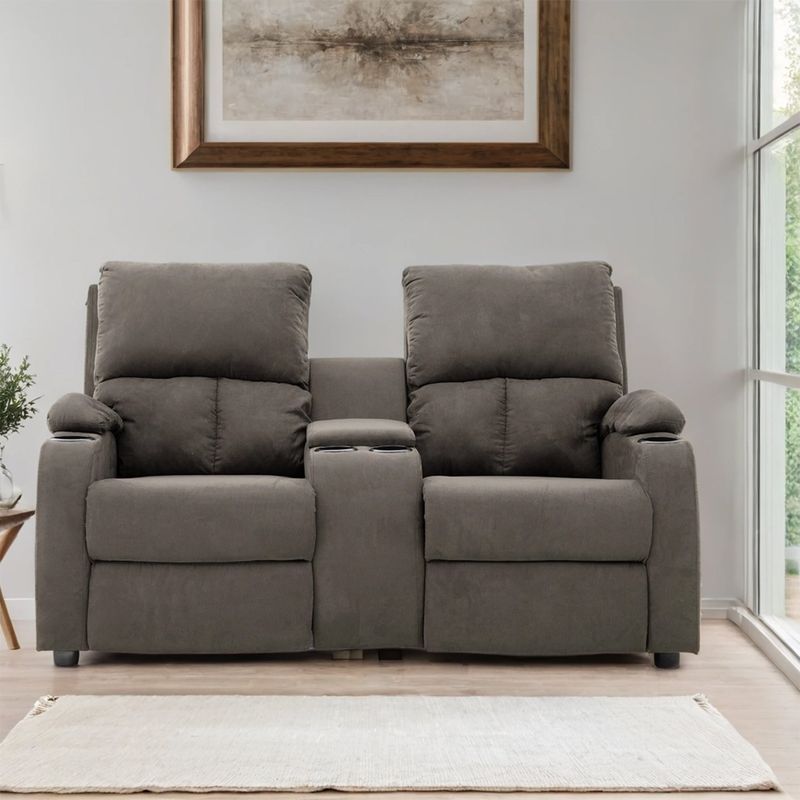 MICA - Sofá Reclinable Rest 2 Cuerpos con Posa Vasos